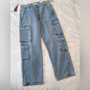 Denim Forum The 90’s Millie Hi Rise Cargo Jean size 31W